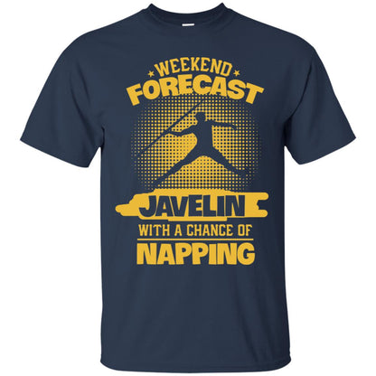 Weekend Forecast Javelin With A Chance Of Napping Shirt Navy
