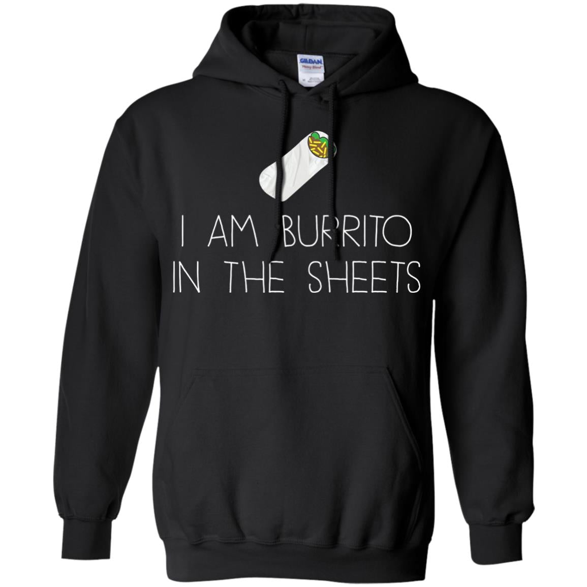 Burrito T-shirt I Am A Burrito In The Sheets Swaddling Black