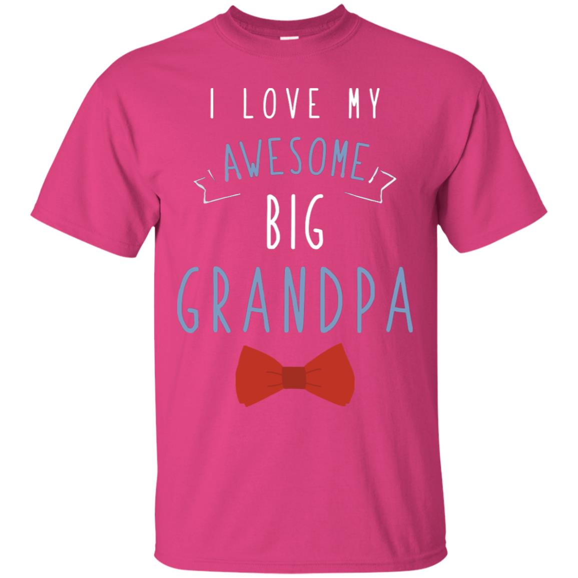 I Love My Awesome Big Grandpa Grandkid Grandson Granddaughter Shirt Heliconia