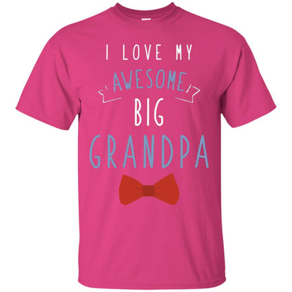 I Love My Awesome Big Grandpa Grandkid Grandson Granddaughter Shirt Heliconia