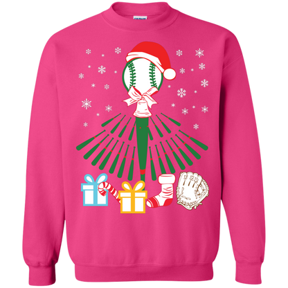 Baseball Christmas T-Shirt Heliconia