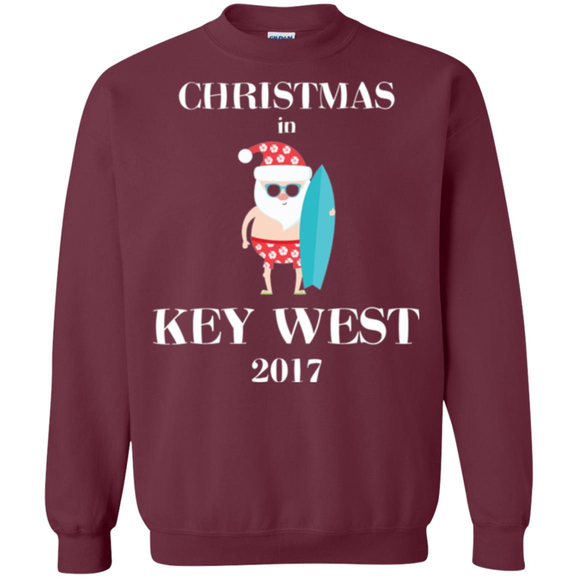 Family Vacation T-shirt Christmas In Key West 2017 Maroon