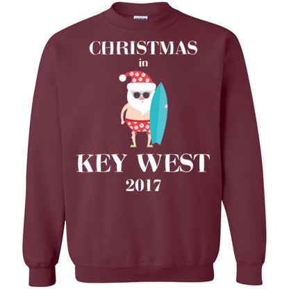 Family Vacation T-shirt Christmas In Key West 2017 Maroon