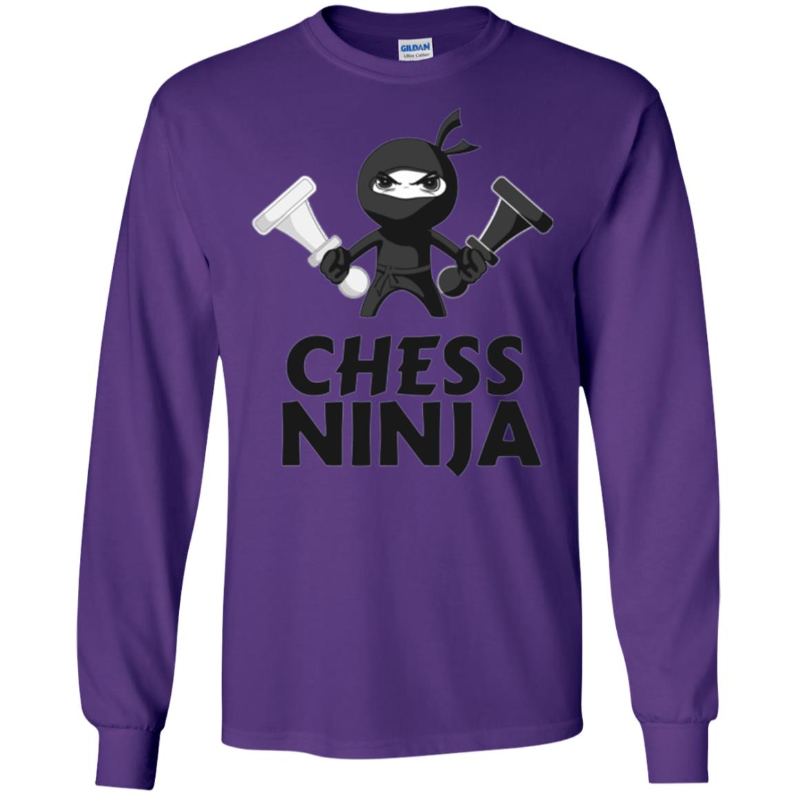Funny Chess Ninja T-shirt Purple
