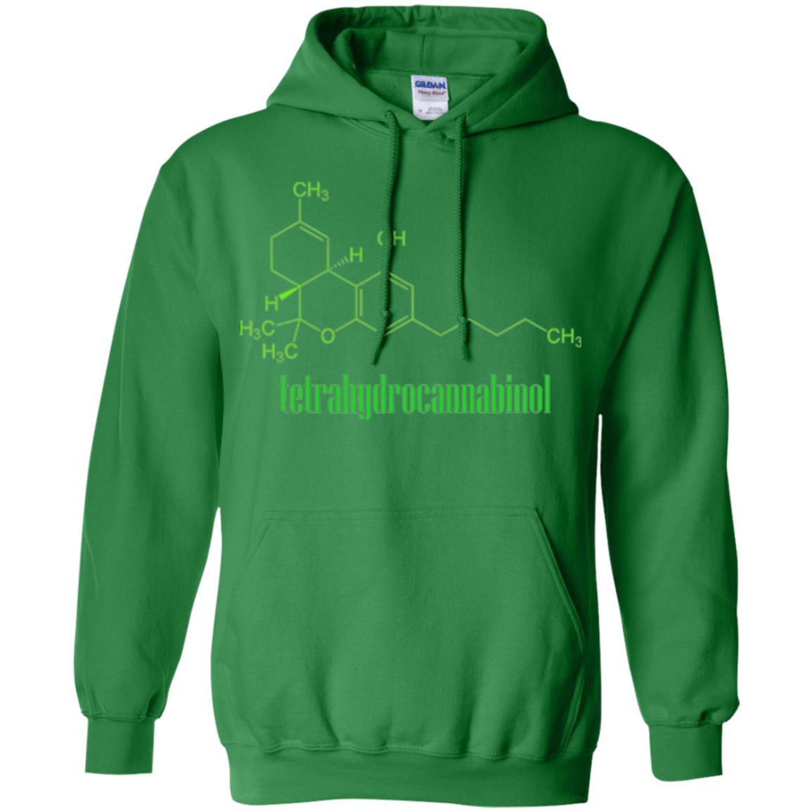Canabis Molecule T-shirt Tetrahydrocannabinol Thc Irish Green