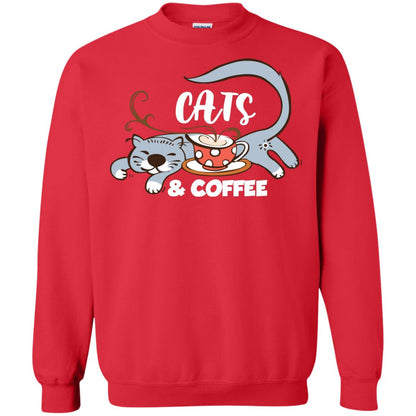 A Good Day Start With Cat And Coffee Cat Lover T-shirt Red