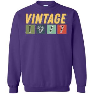 Vintage 1977 41th Birthday Gift Shirt For Mens Or WomensG180 Gildan Crewneck Pullover Sweatshirt 8 oz.