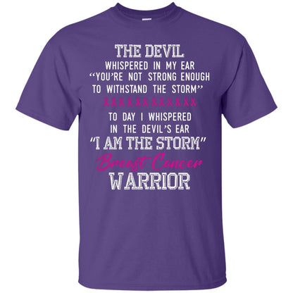 Breast Cancer Warrior T-shirt I Am The Storm Breast Cancer Warrior With Pink Ribbons Purple