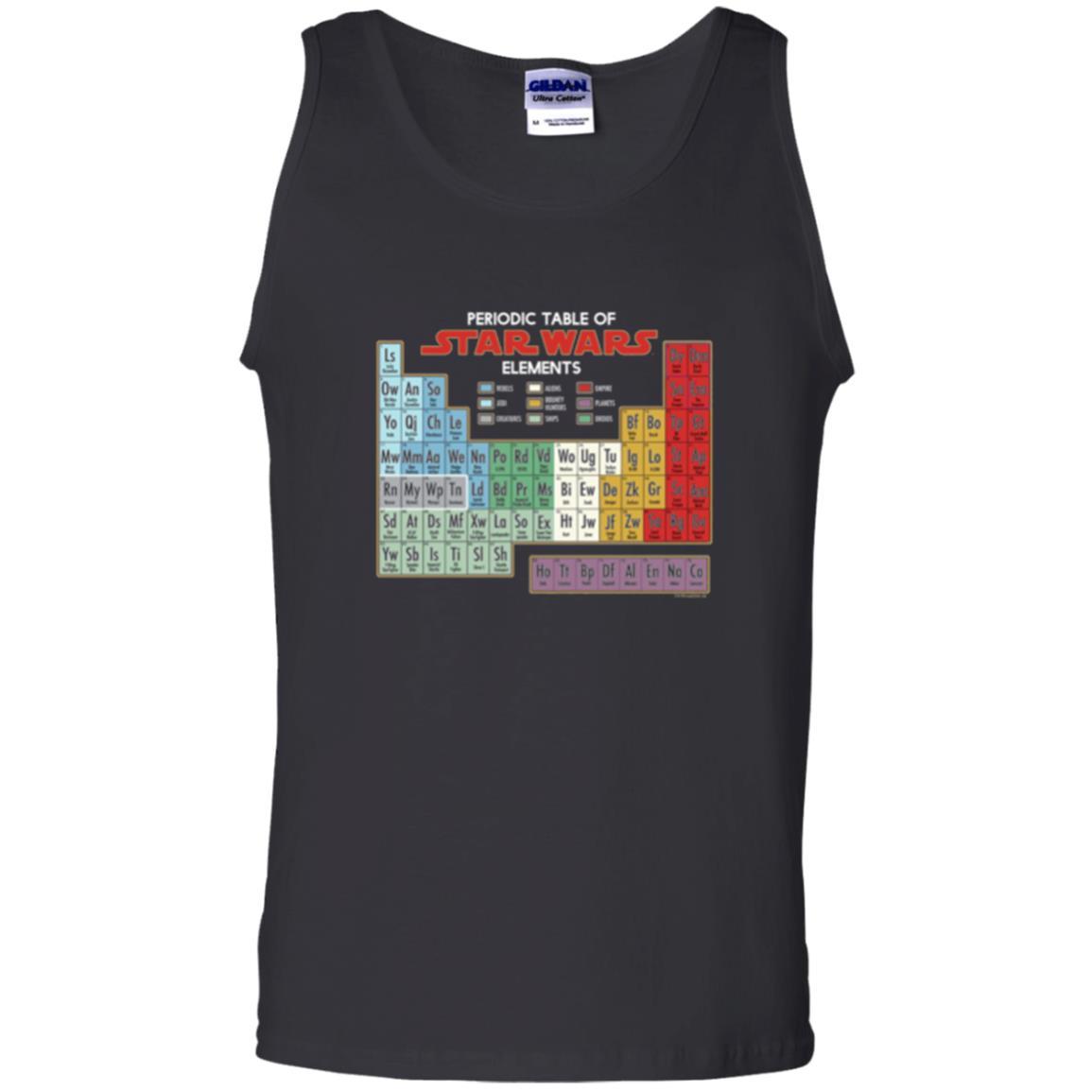 Film T-shirt Star Wars Periodic Table Of Elements Graphic Black