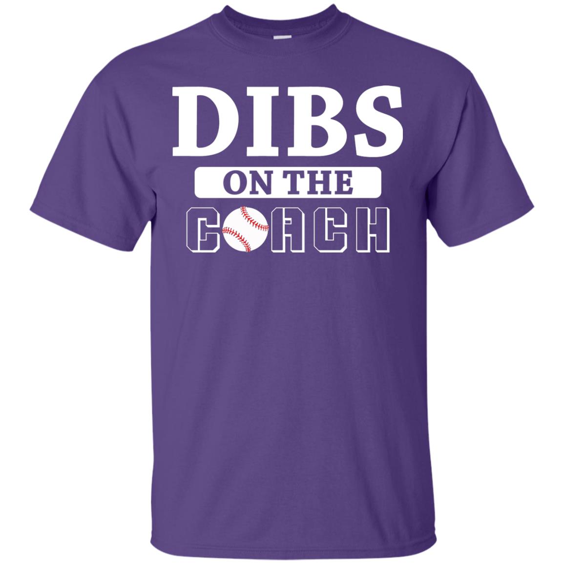Dibs On The Coach Baseball T-shirt Purple