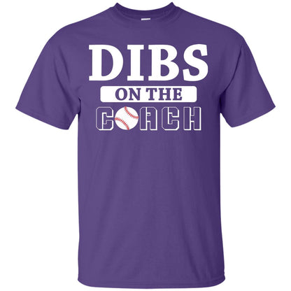 Dibs On The Coach Baseball T-shirt Purple