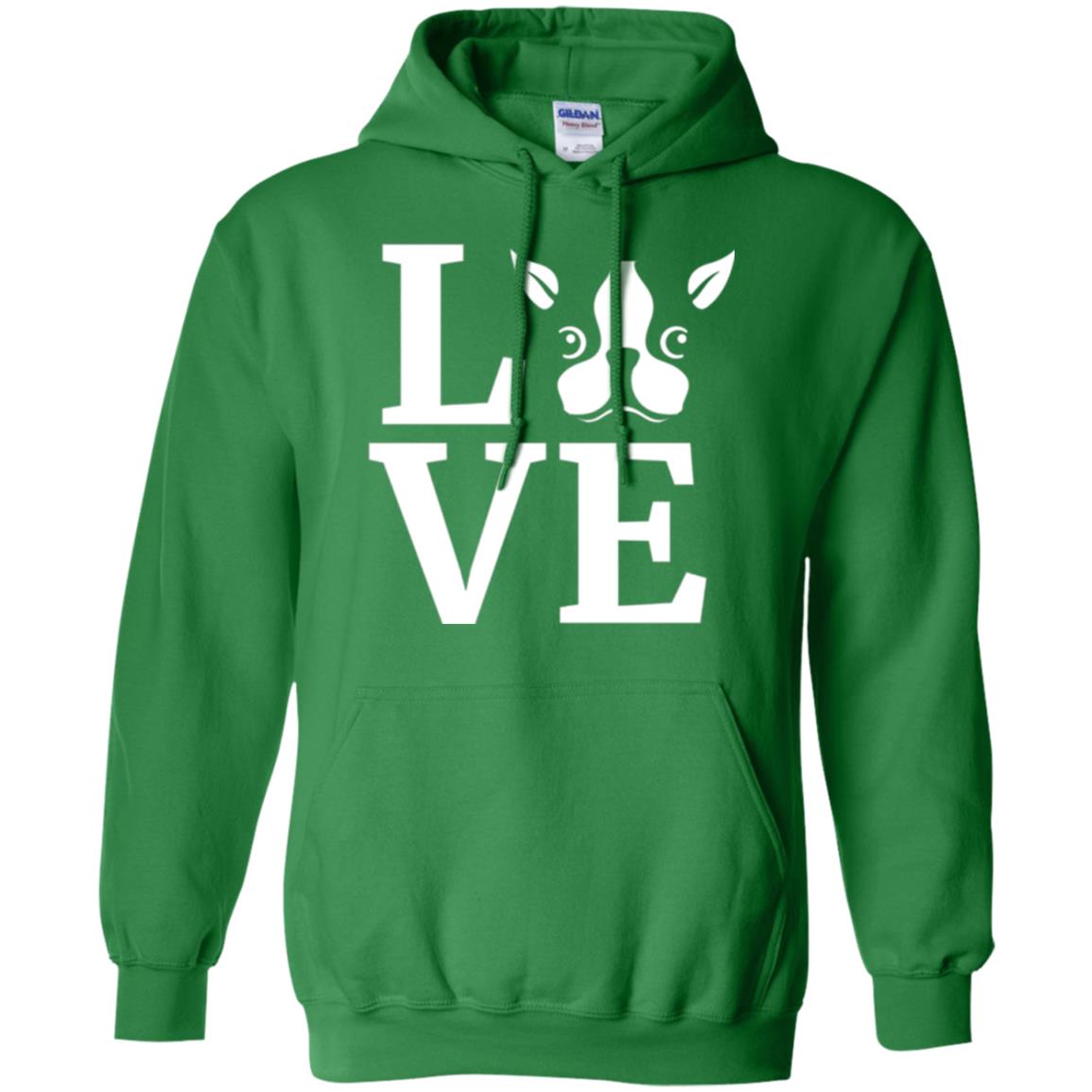 Dog Lovers T-shirt I Love My Boston Terrier Irish Green