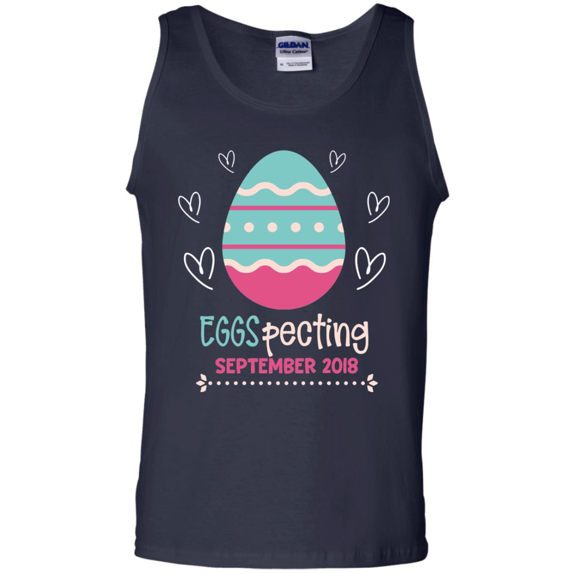 Easter Pregnancy Announcement Shirt Eggspecting September 2018 Navy