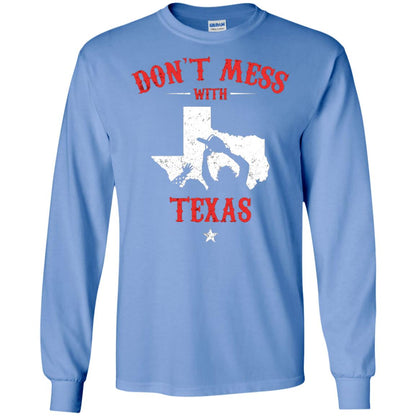 Don_t Mess With Texas Chainsaw T-shirt Carolina Blue