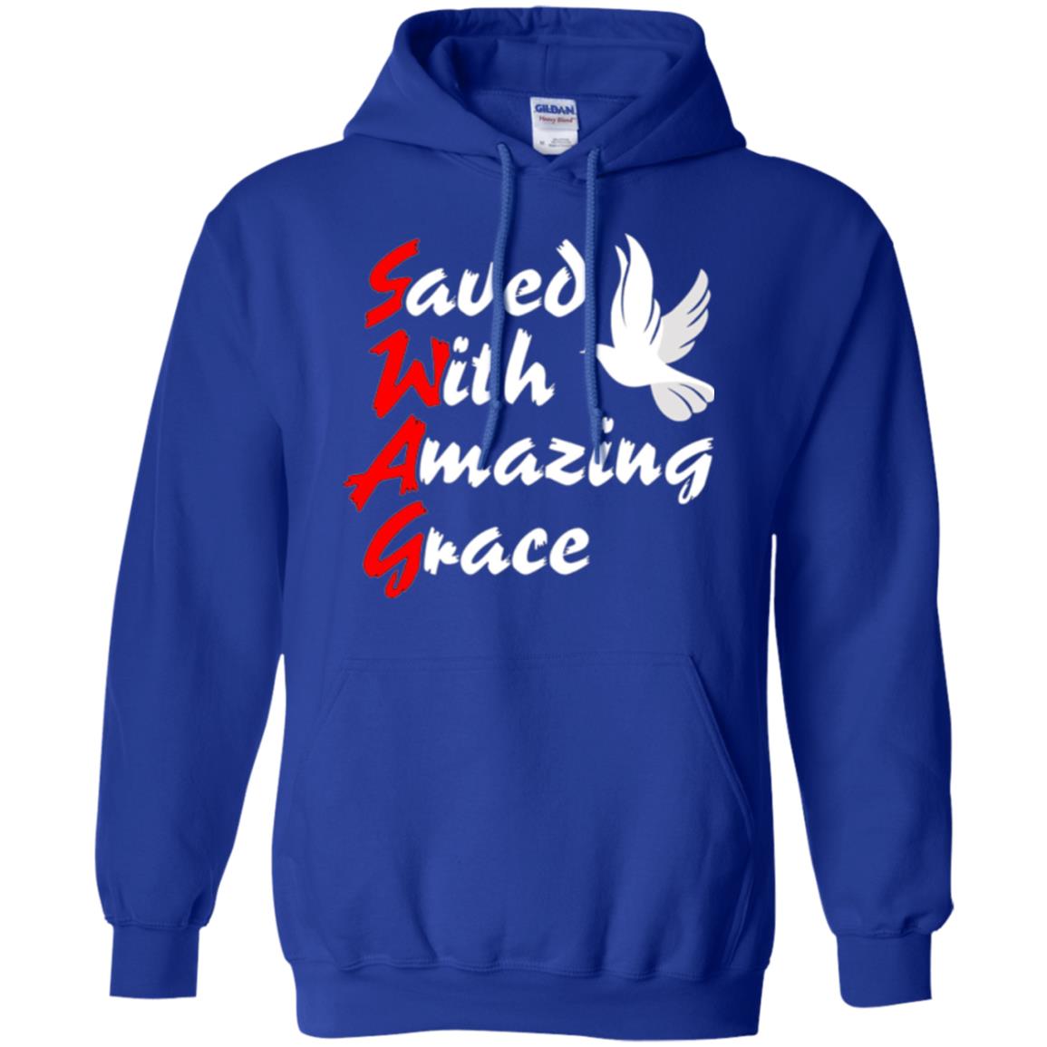 Swag T-shirt Saved With Amazing Grace Royal