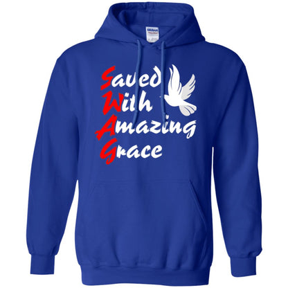 Swag T-shirt Saved With Amazing Grace Royal
