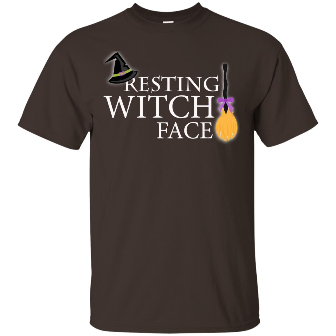 Reasting Witch Face Shirt Dark Chocolate