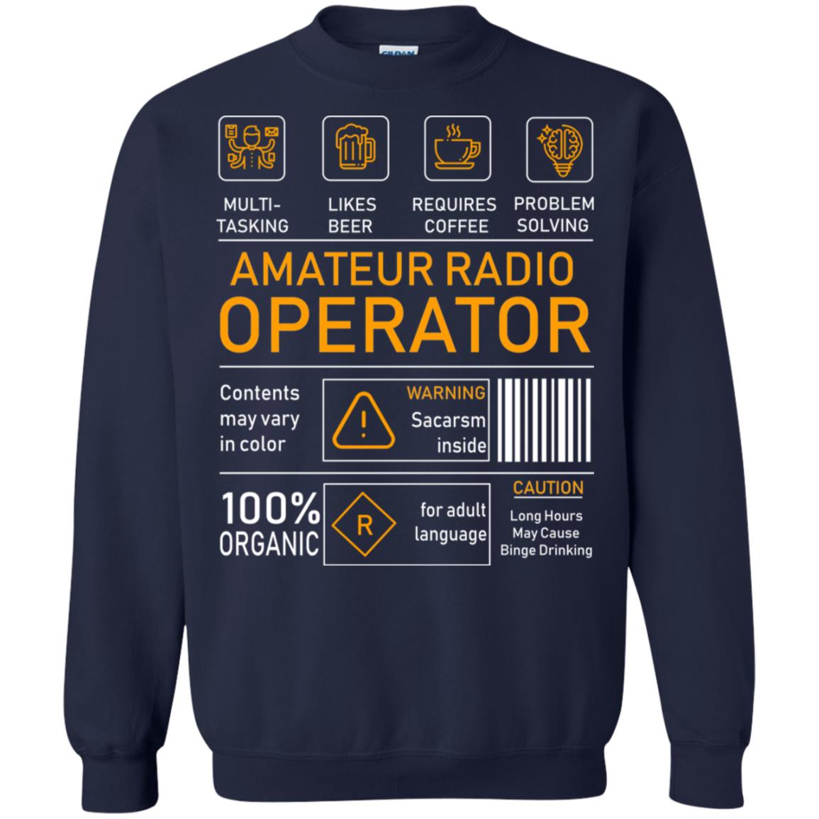 Amateur Radio Operator Gift Shirt Navy