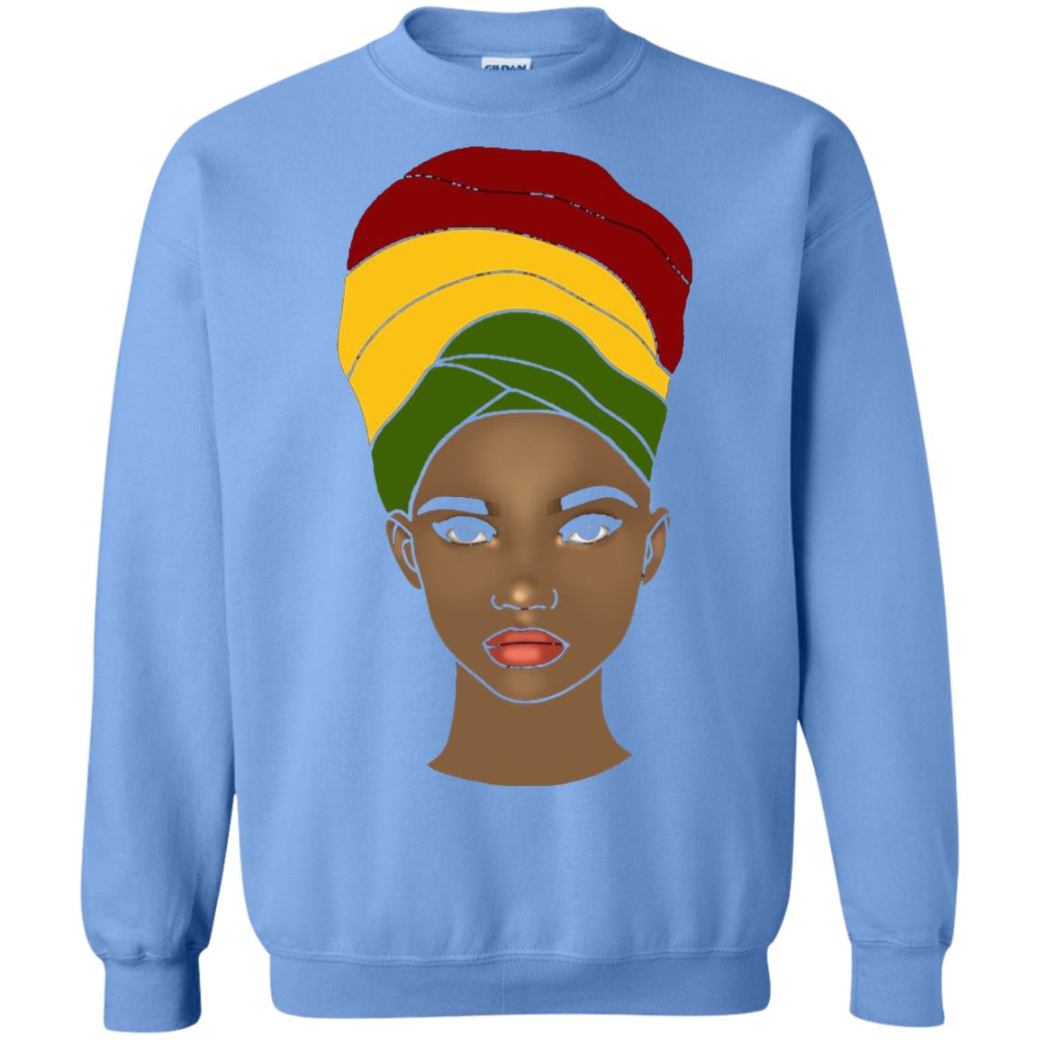 Melanin Rocks African Queen Melanin T-shirt Carolina Blue