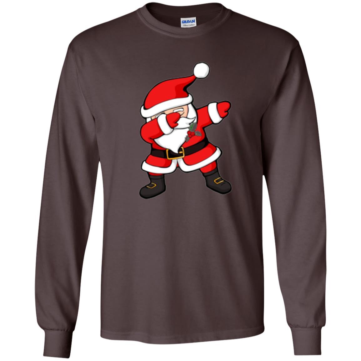 Christmas T-shirt Dabbing Santa Claus Christmas Dab Novelty Dark Chocolate