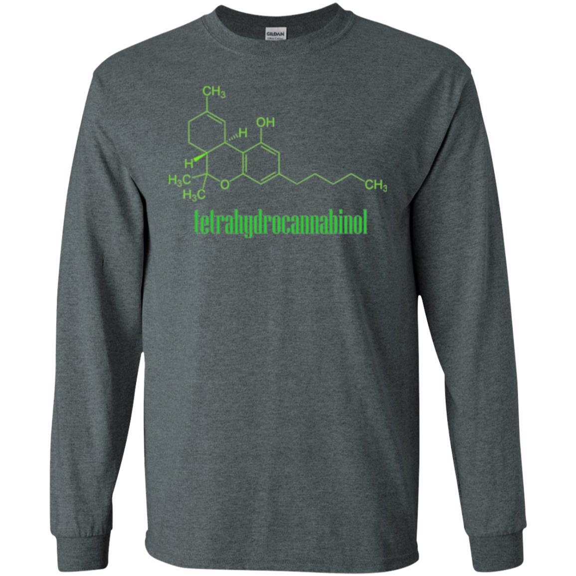 Canabis Molecule T-shirt Tetrahydrocannabinol Thc Dark Heather