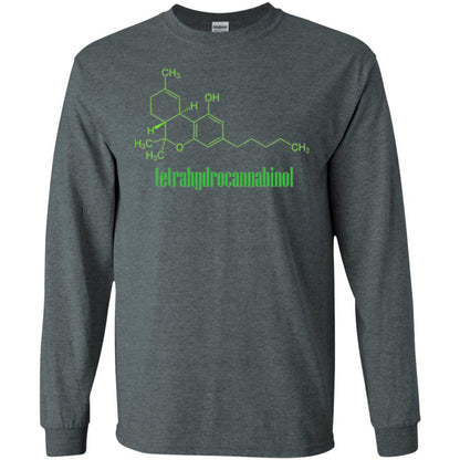 Canabis Molecule T-shirt Tetrahydrocannabinol Thc Dark Heather