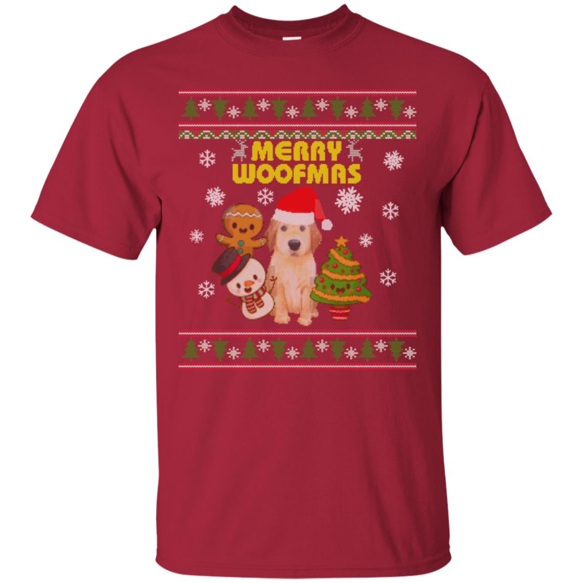 Merry Woofmas Dogs Lovers X-mas 2018 Gift Shirt Cardinal