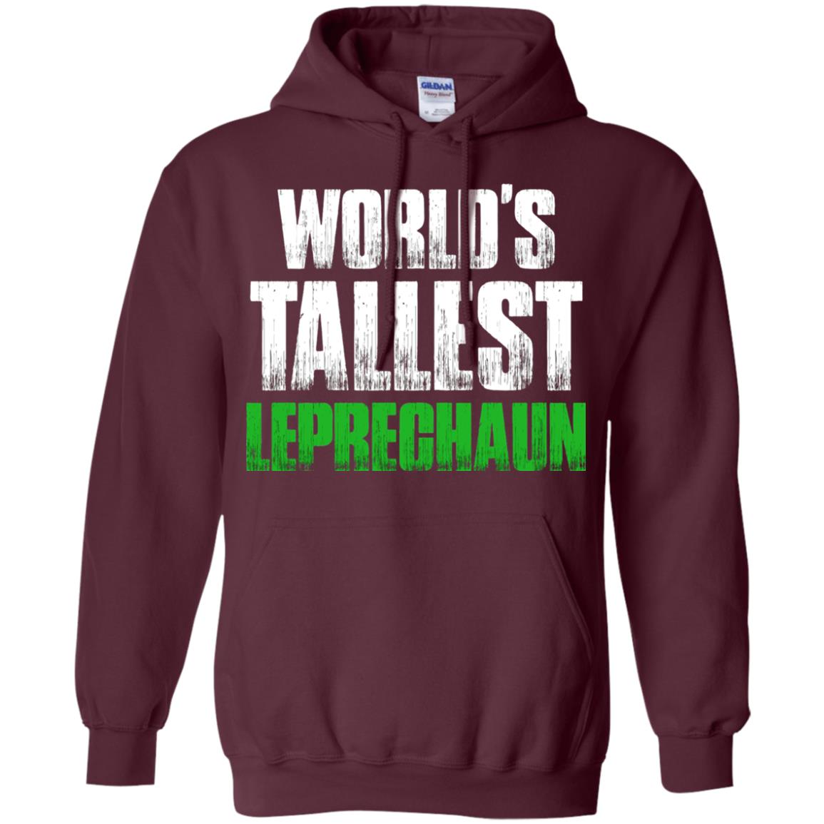 St. Patrick_s Day T-shirt World_s Tallest Leprechaun Maroon