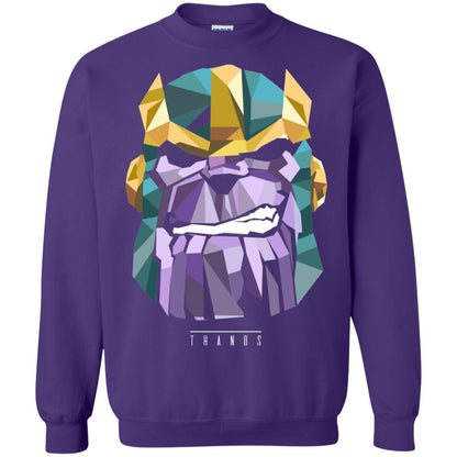 Thanos Low Poly Geometric Art Head Graphic T-shirt Purple