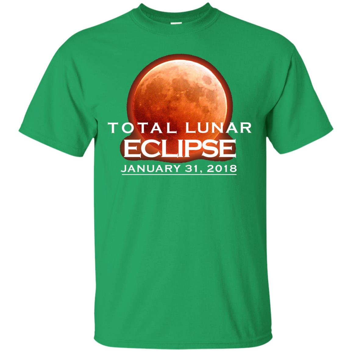 Lunar Eclipse T-shirt January 31, 2018 Graphic T-shirt Irish Green