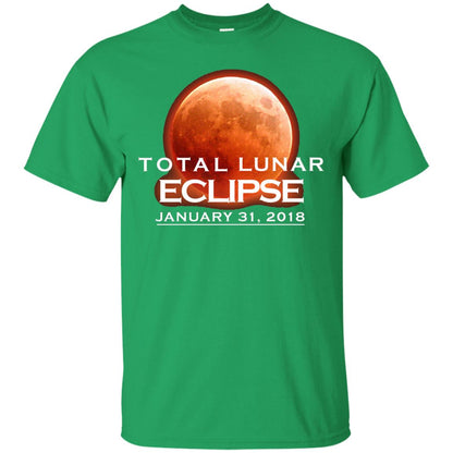 Lunar Eclipse T-shirt January 31, 2018 Graphic T-shirt Irish Green