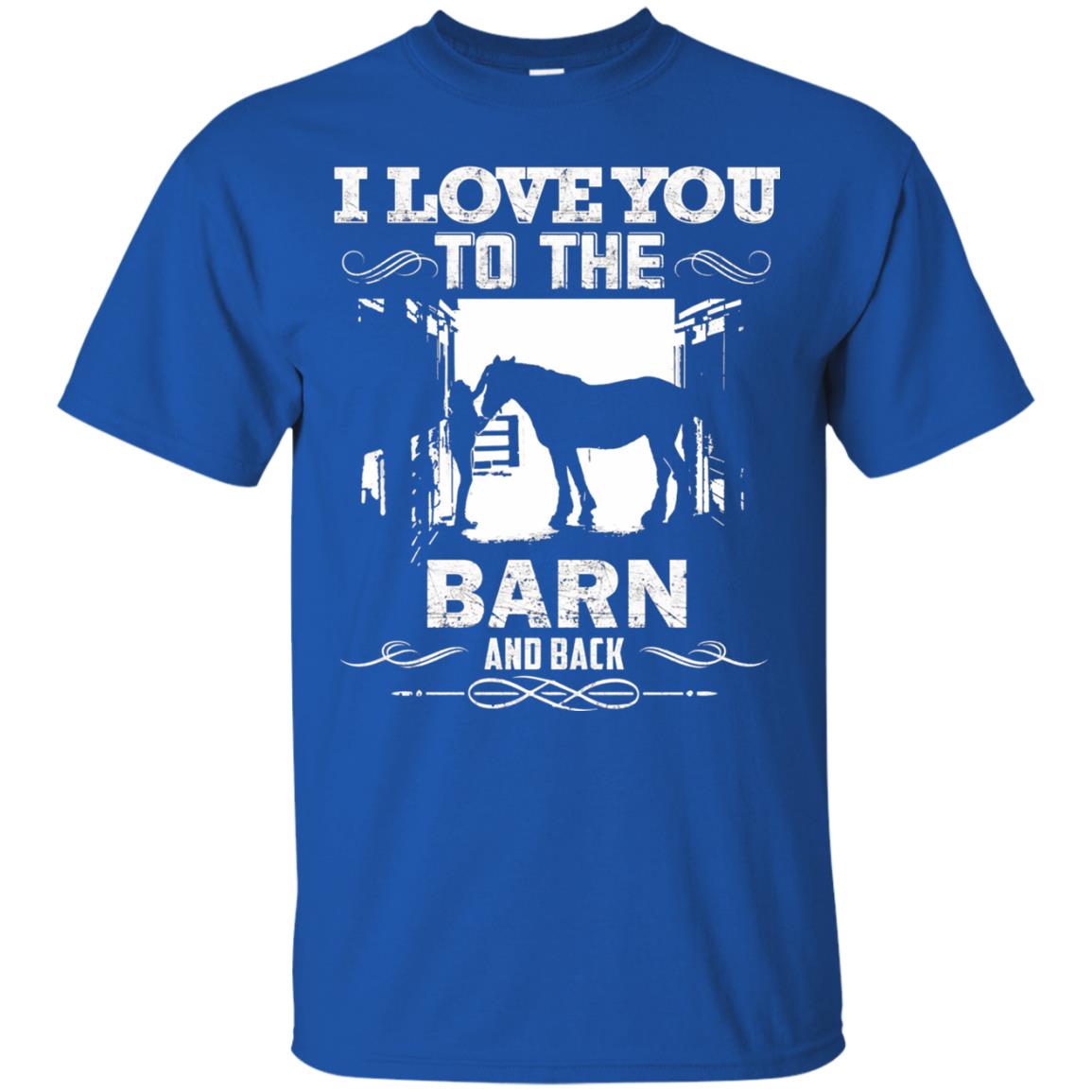 To The Barn And Back Horse Lover Riding Shirt Royal
