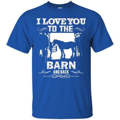 To The Barn And Back Horse Lover Riding Shirt Royal