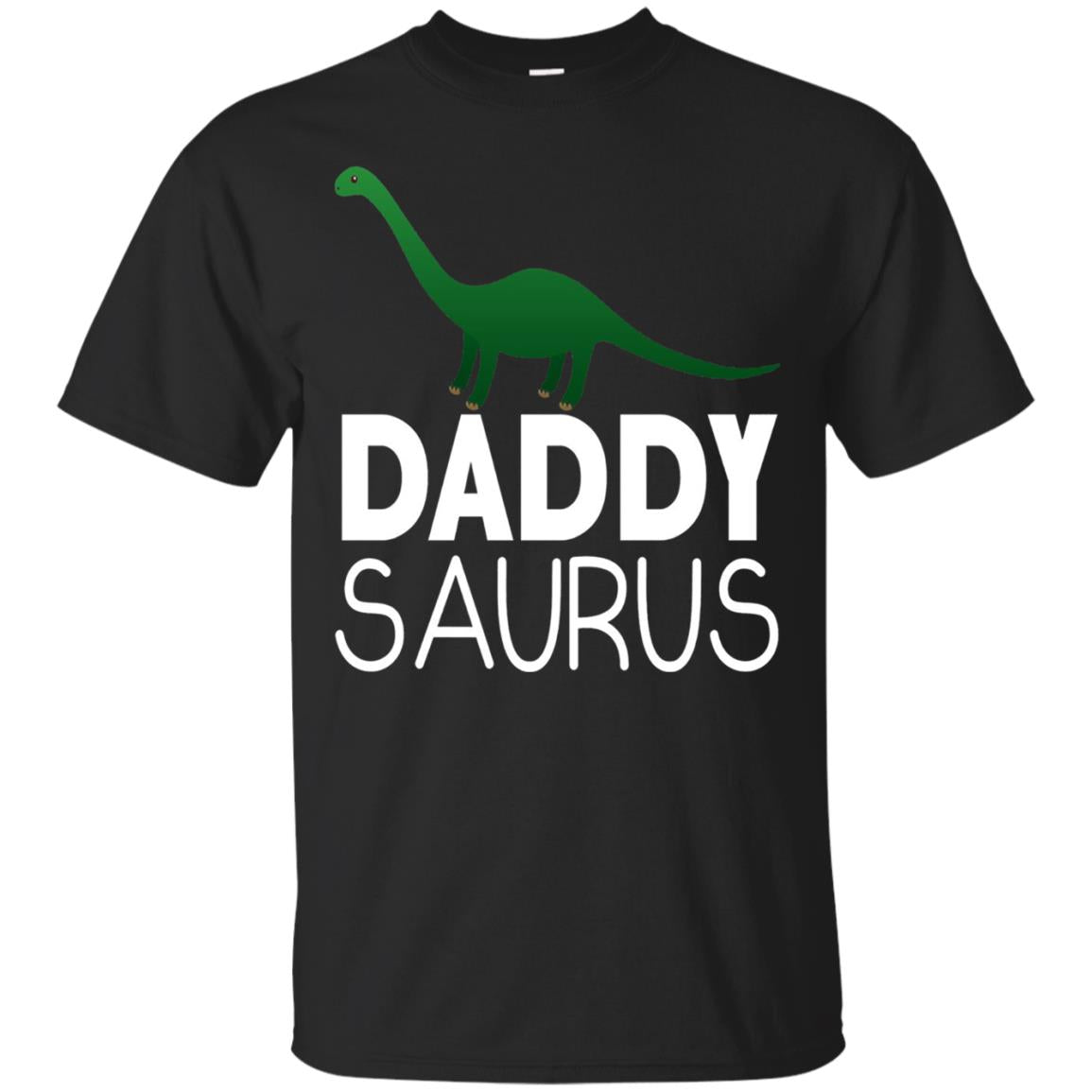 Daddy Saurus Dinosaur Matching Daddy T-shirt Black