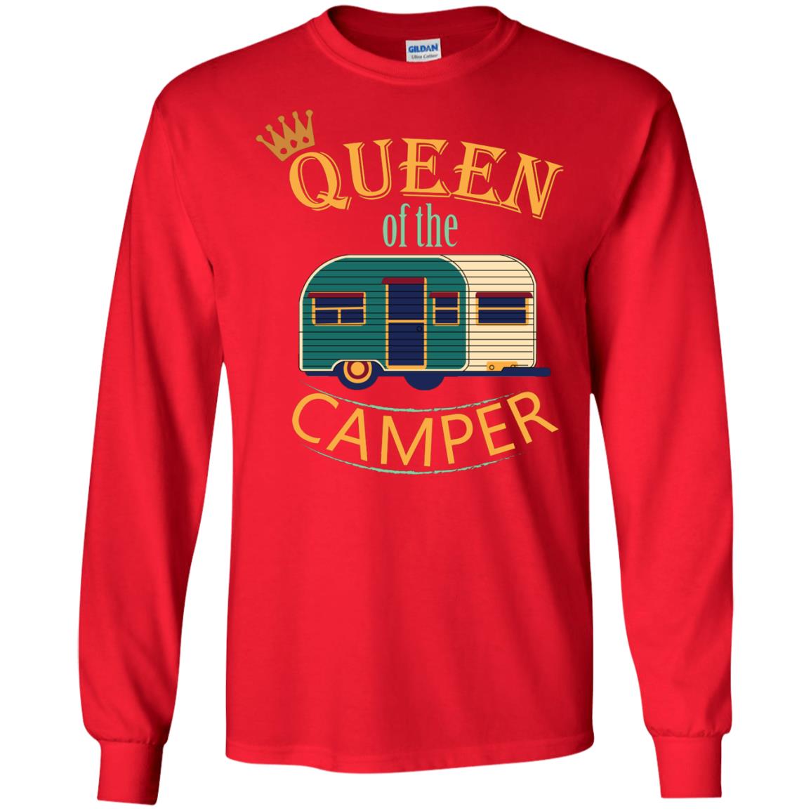 Queen Of The Camper Camping Lover Shirt Red