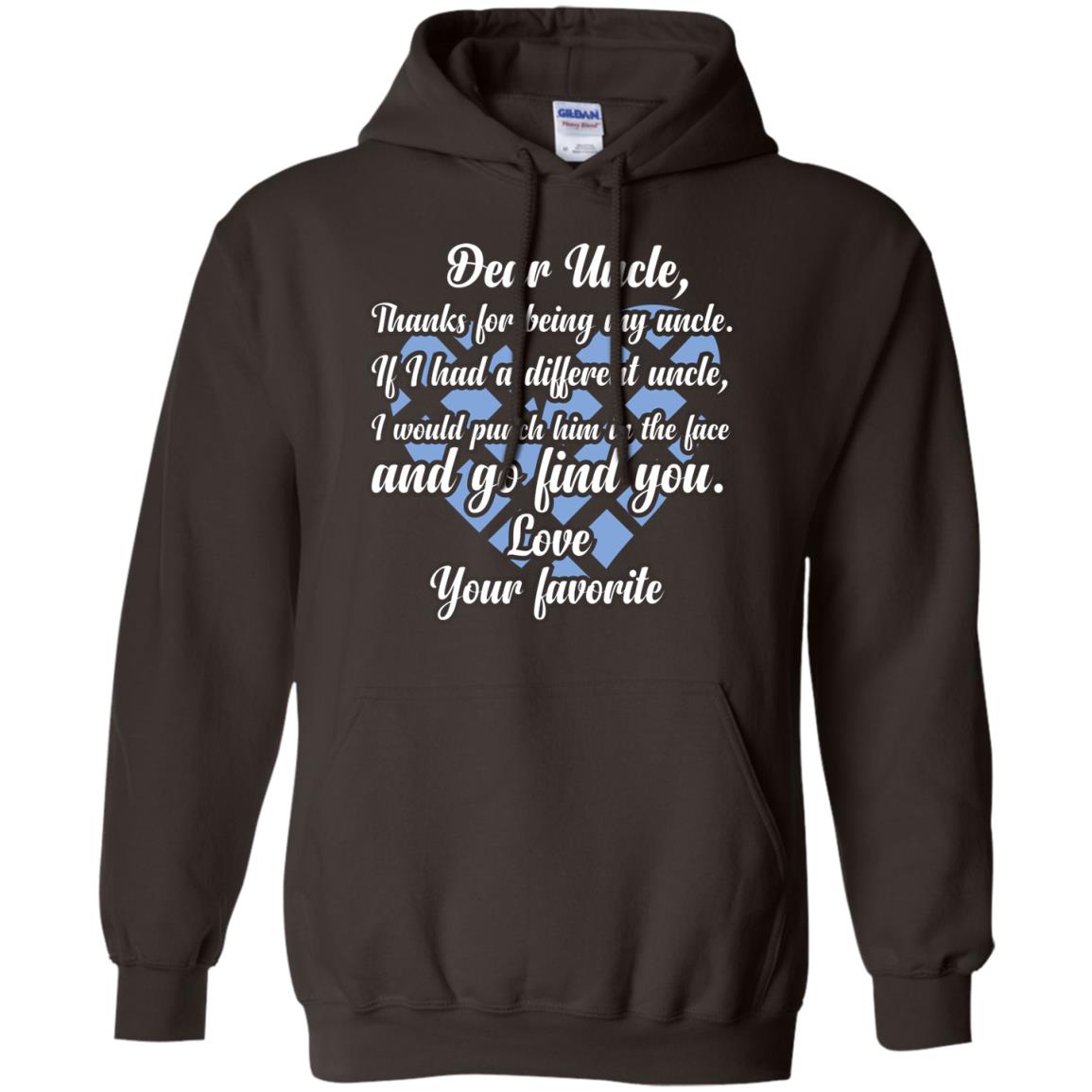 Dear Unclethank For Being My Uncle Family T-shirt Dark Chocolate