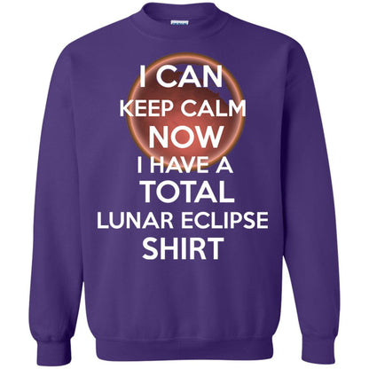 Lunar Eclipse 2018 Shirt Blood Moon Keep Calm Now T-shirt Purple