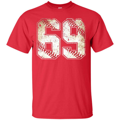 Baseball Player T-shirt Jersey Number 69 Retro Vintage