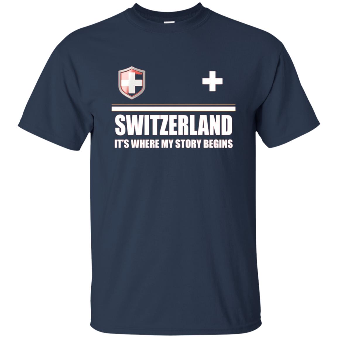 Swiss T-shirt Switzerland Flag T-shirt Navy