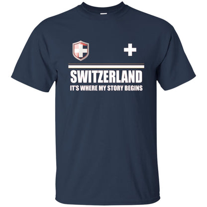 Swiss T-shirt Switzerland Flag T-shirt Navy