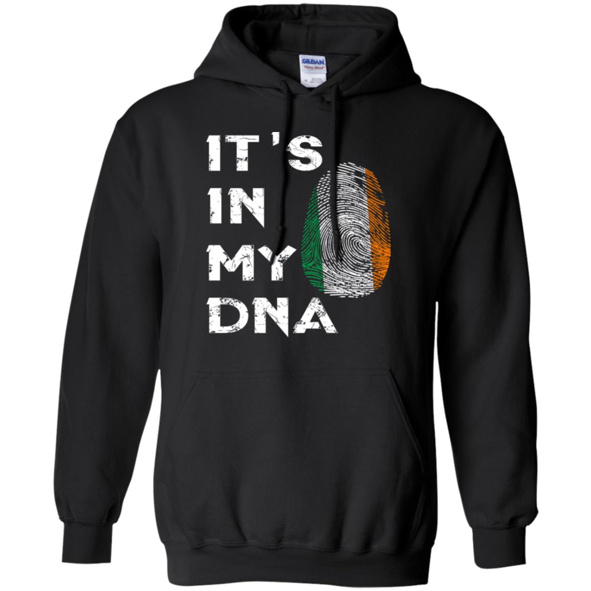 It's In My Dna Fingerprint Irish Ireland Gift Shirt Black