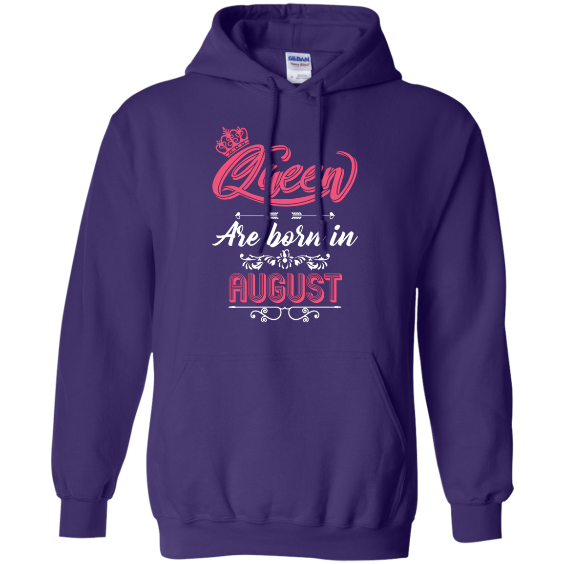 Brithday T-Shirt Queen Are Born In August Purple