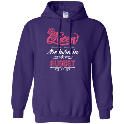 Brithday T-Shirt Queen Are Born In August Purple