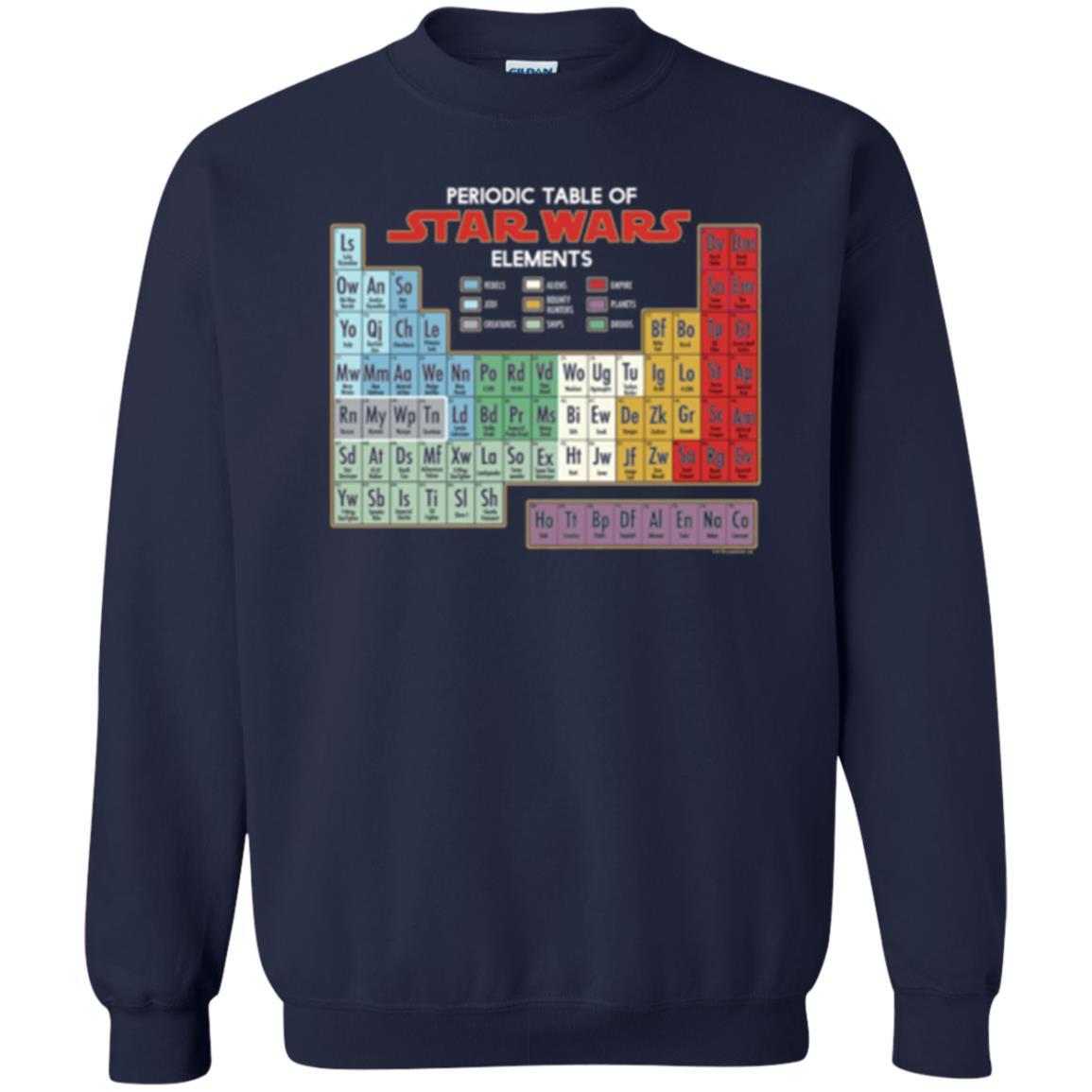 Film T-shirt Star Wars Periodic Table Of Elements Graphic Navy