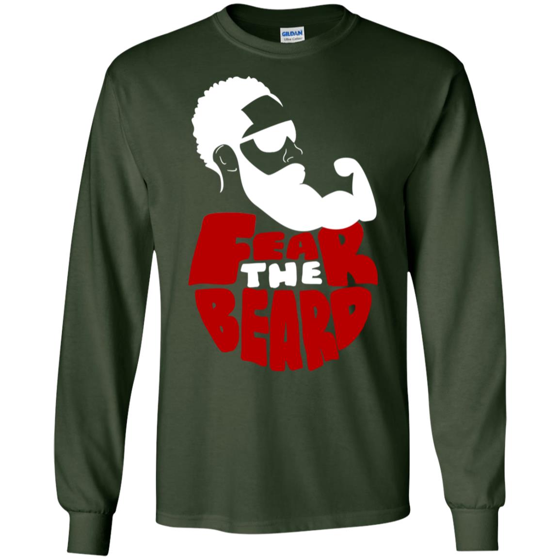 Fear The Beard No Shave November Gift Shirt For Mens Forest Green
