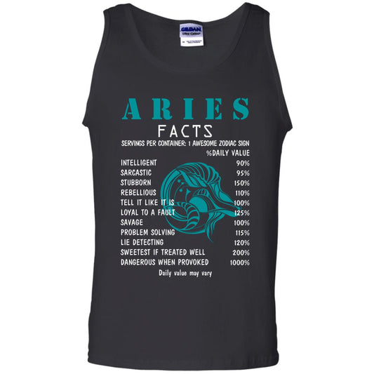 Aries Facts 1 Awesome Zodiac Sign Gift Shirt For Aries Horoscope Black