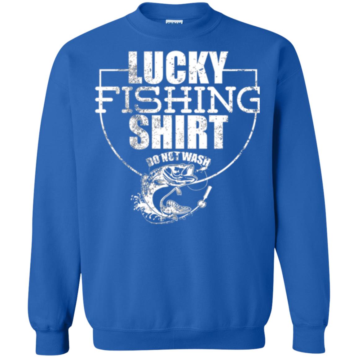 Fisherman T-shirt Lucky Fishing Shirt Do Not Wash Royal