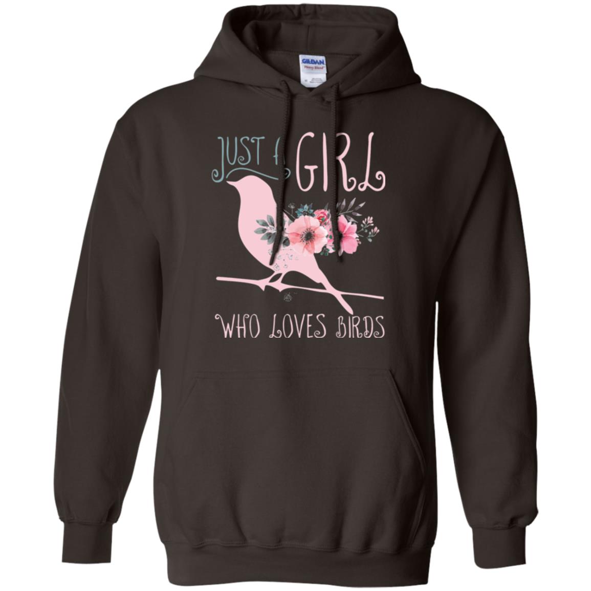 Birds T-shirt Just A Girl Who Loves Birds Dark Chocolate