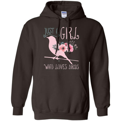Birds T-shirt Just A Girl Who Loves Birds Dark Chocolate