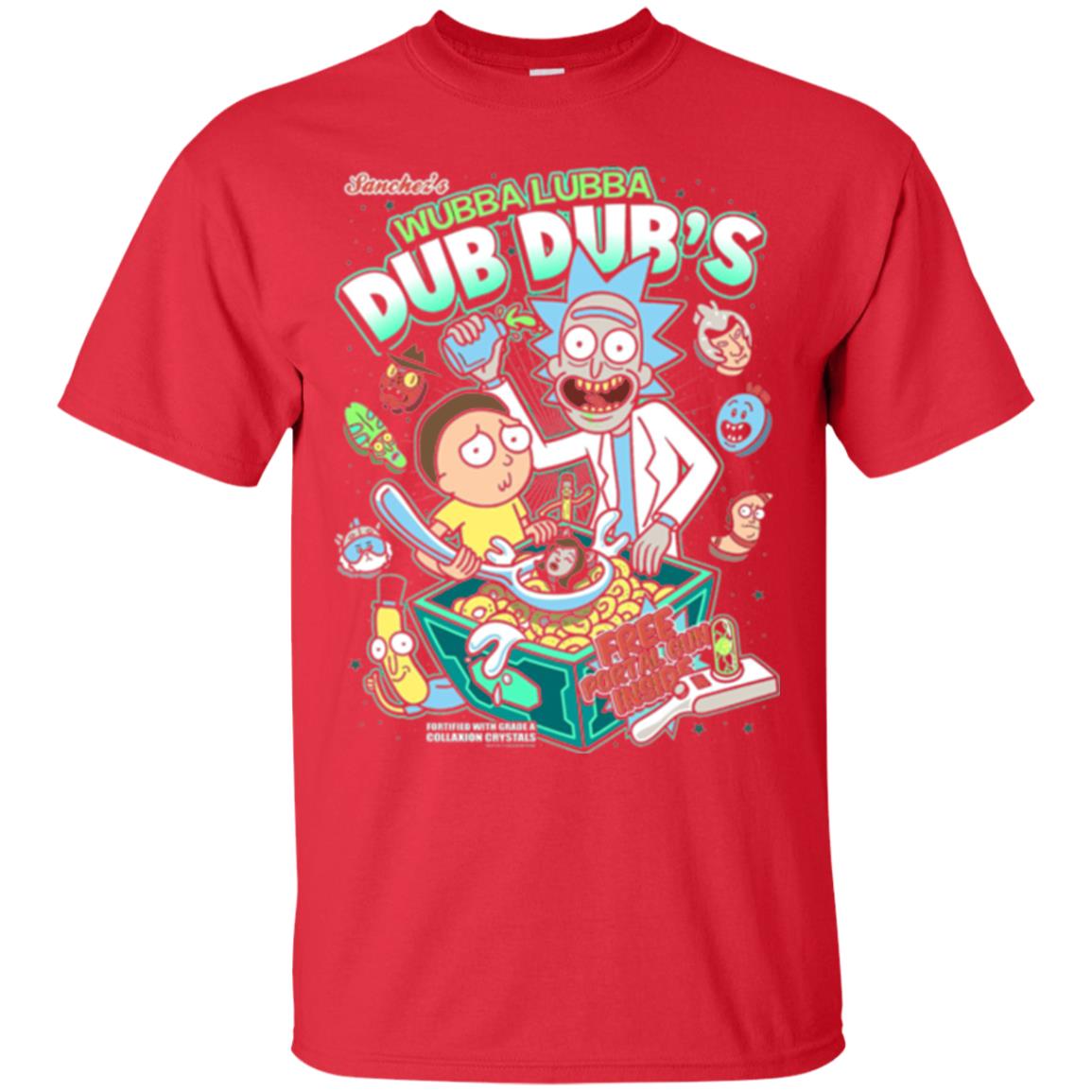 Movie T-shirt Wubba Luba Dub Dub_s Cereal Red